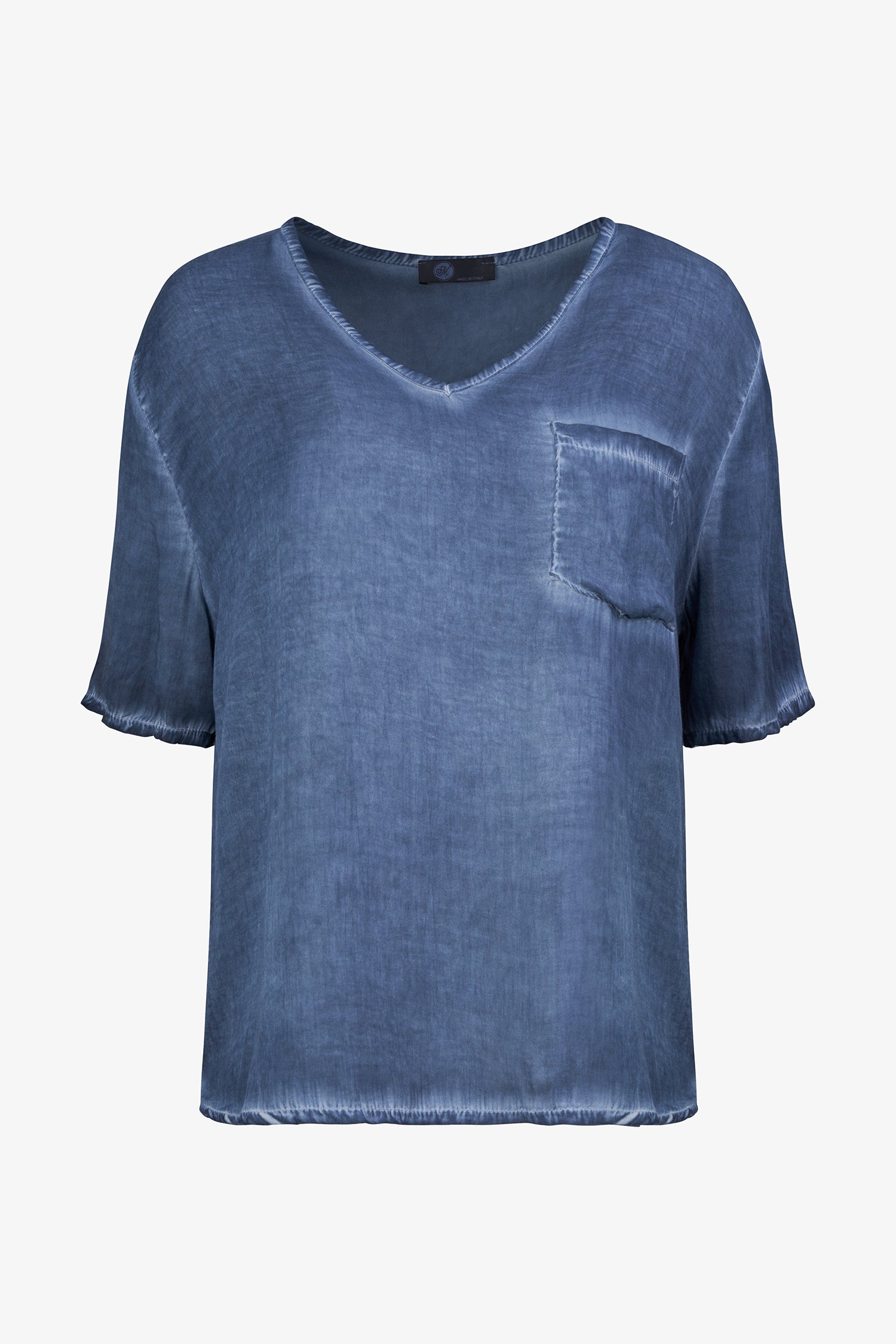 Raw Edge Satin Pocket Tee
