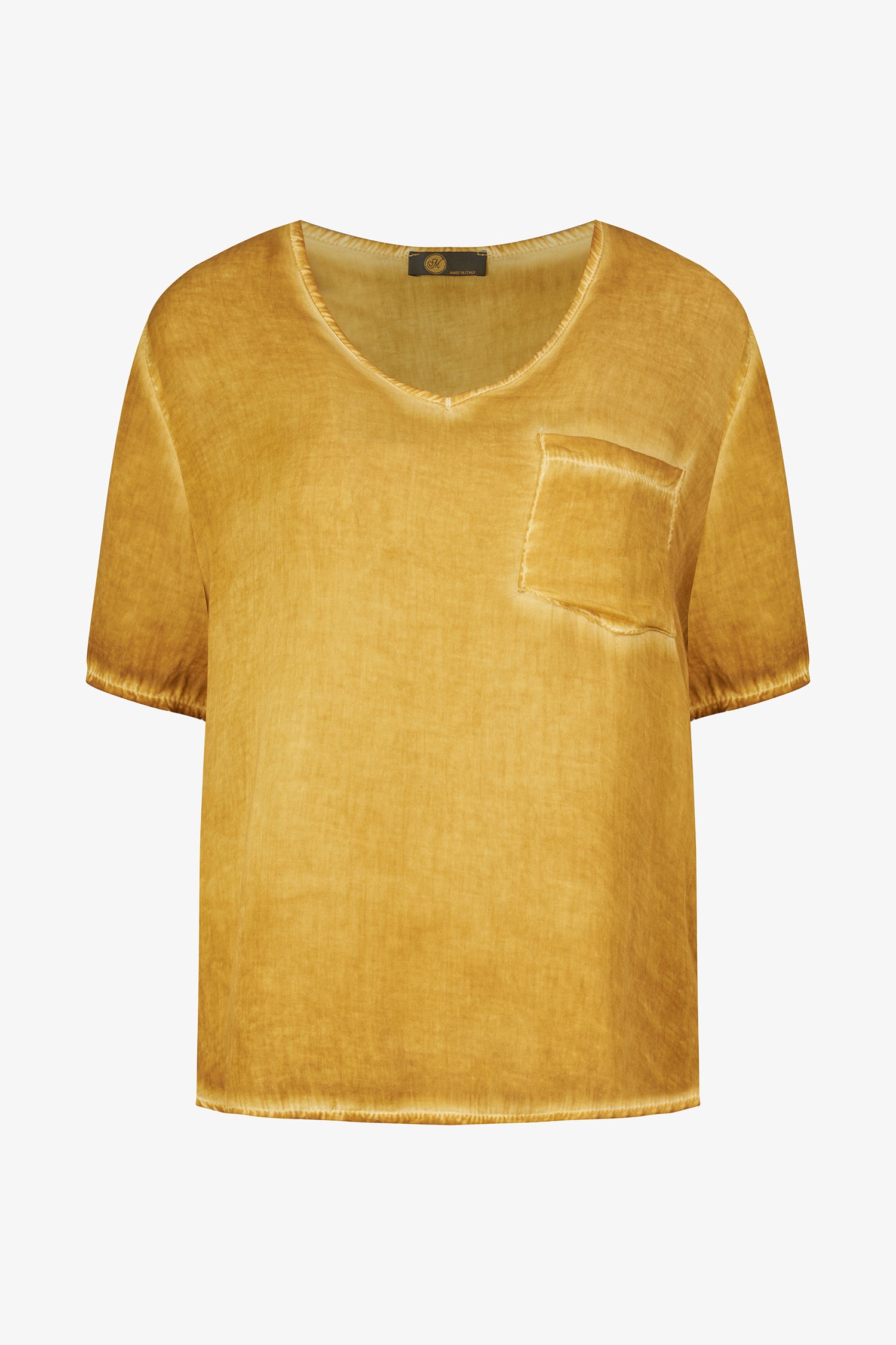 Raw Edge Satin Pocket Tee