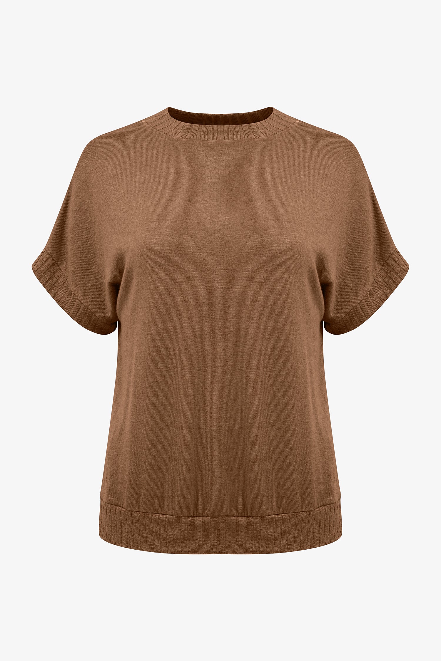 Ribbed Short Sleeve Knit