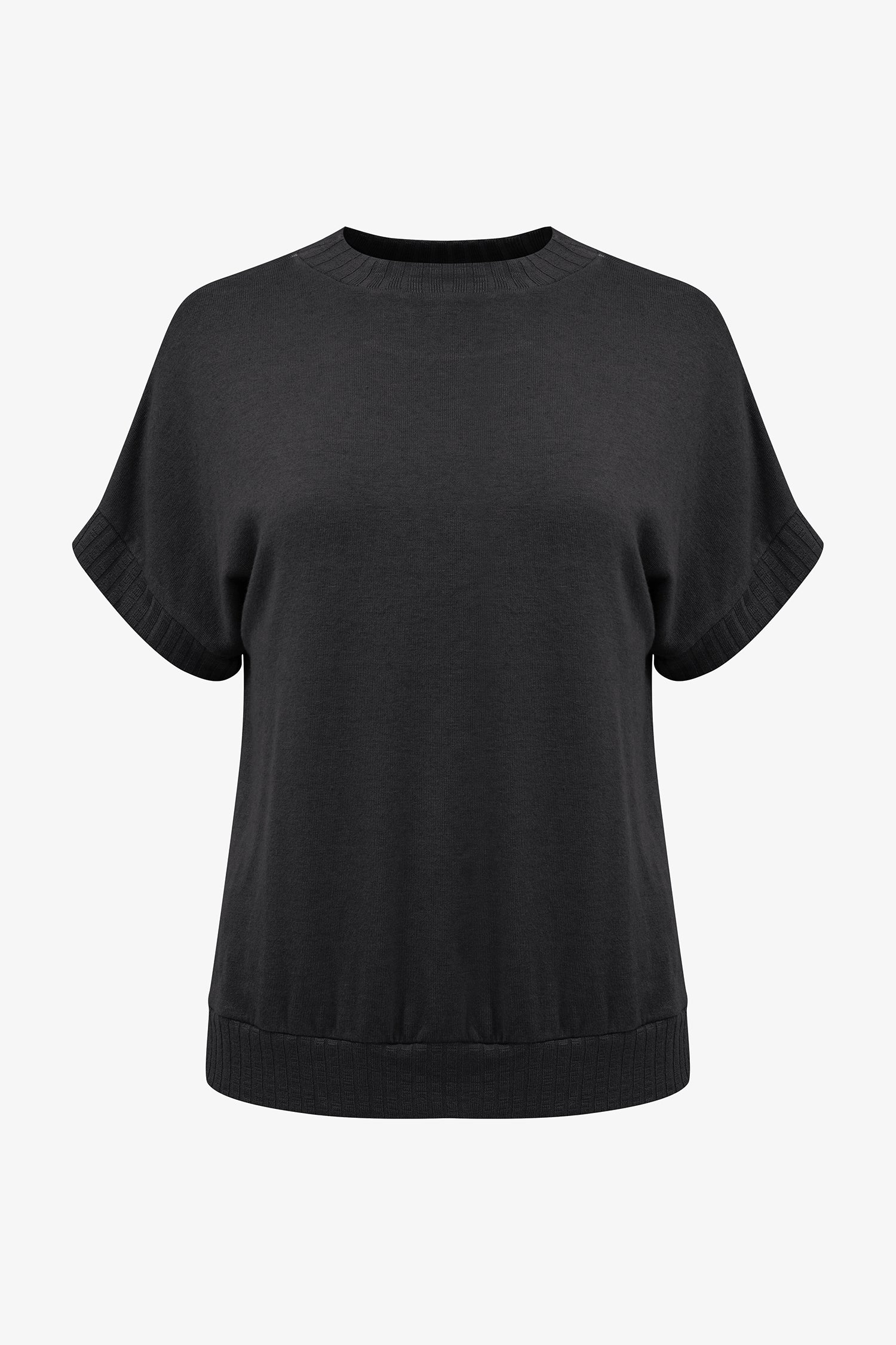 Ribbed Short Sleeve Knit