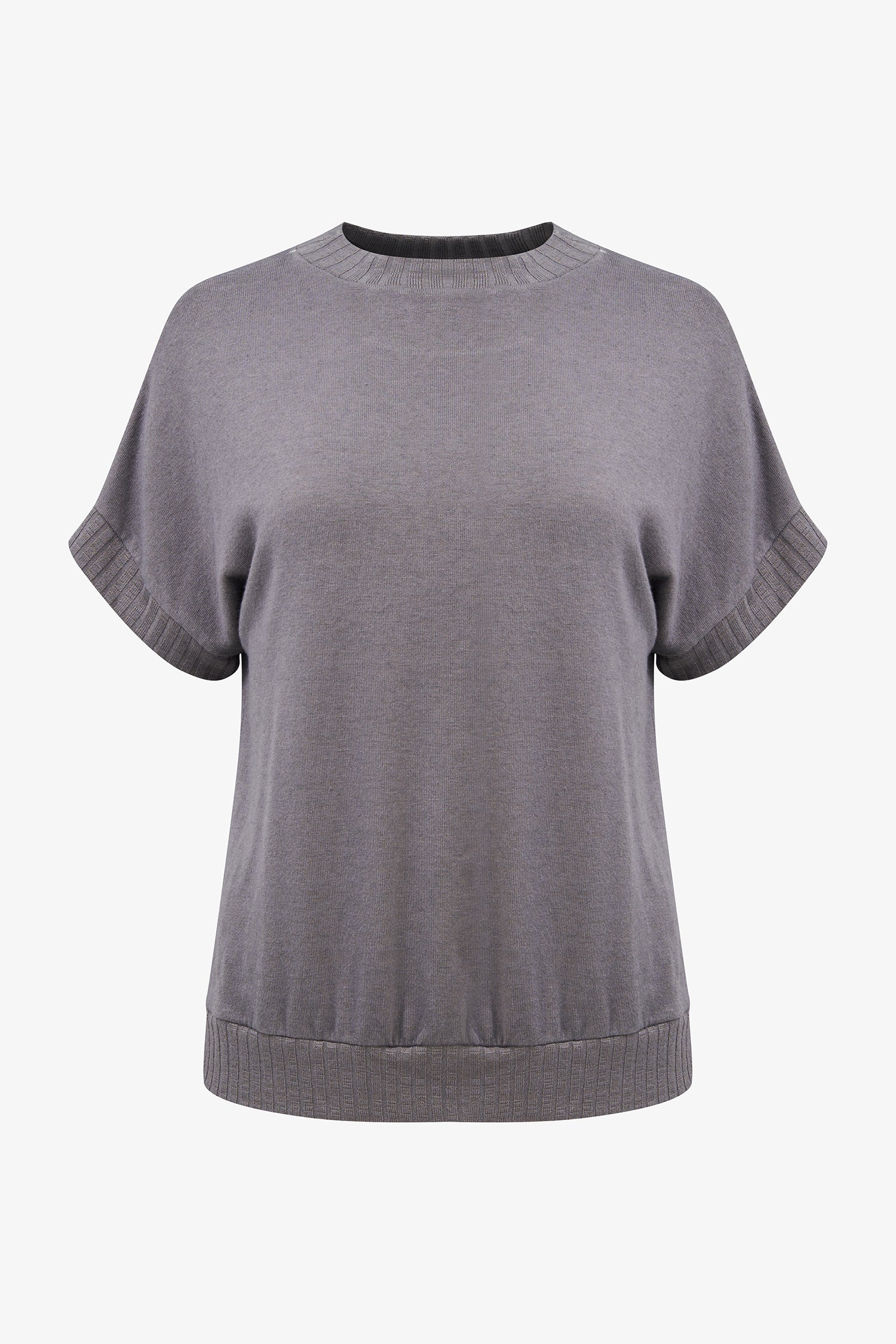 Ribbed Short Sleeve Knit