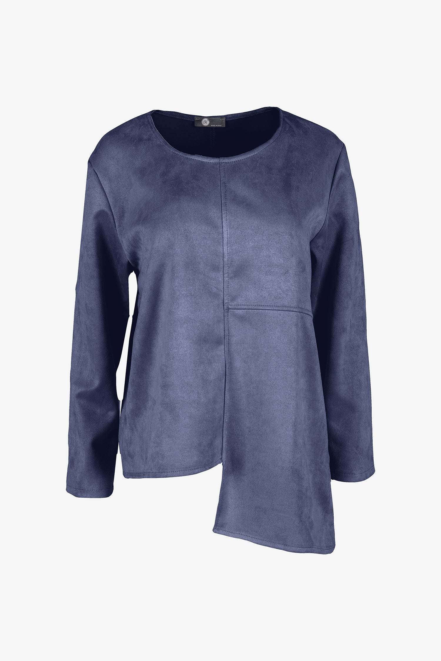 Asymmetric Hem Suede Top