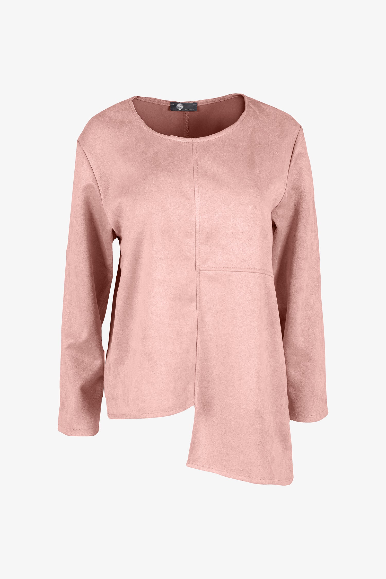 Asymmetric Hem Suede Top
