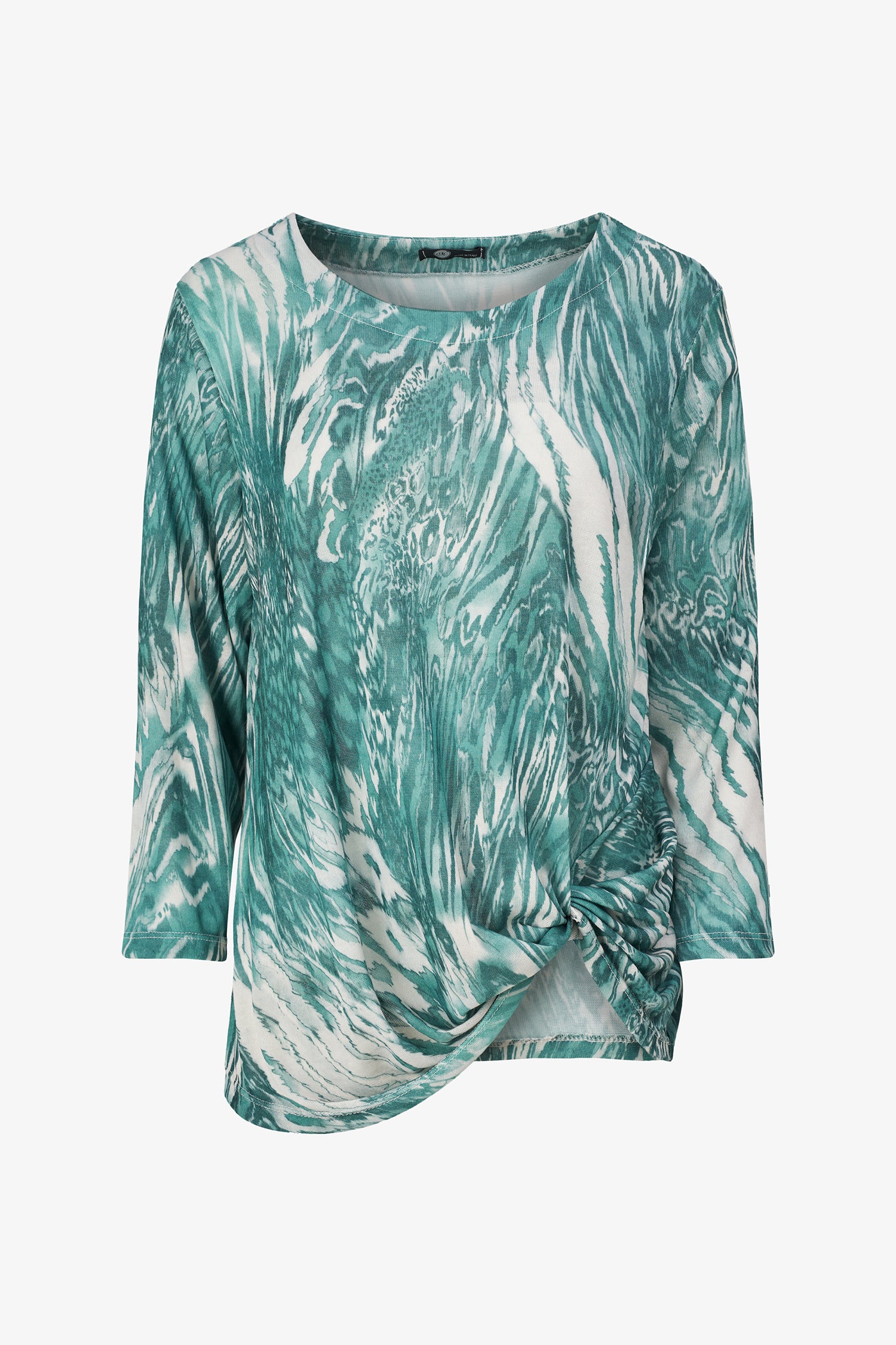 Printed Knot Tunic Top