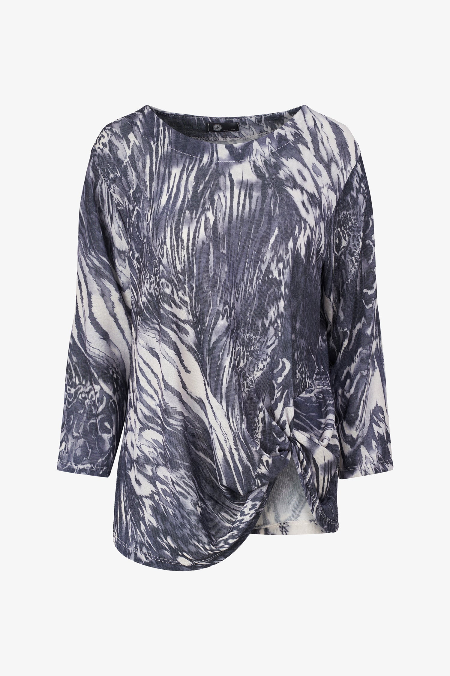 Printed Knot Tunic Top