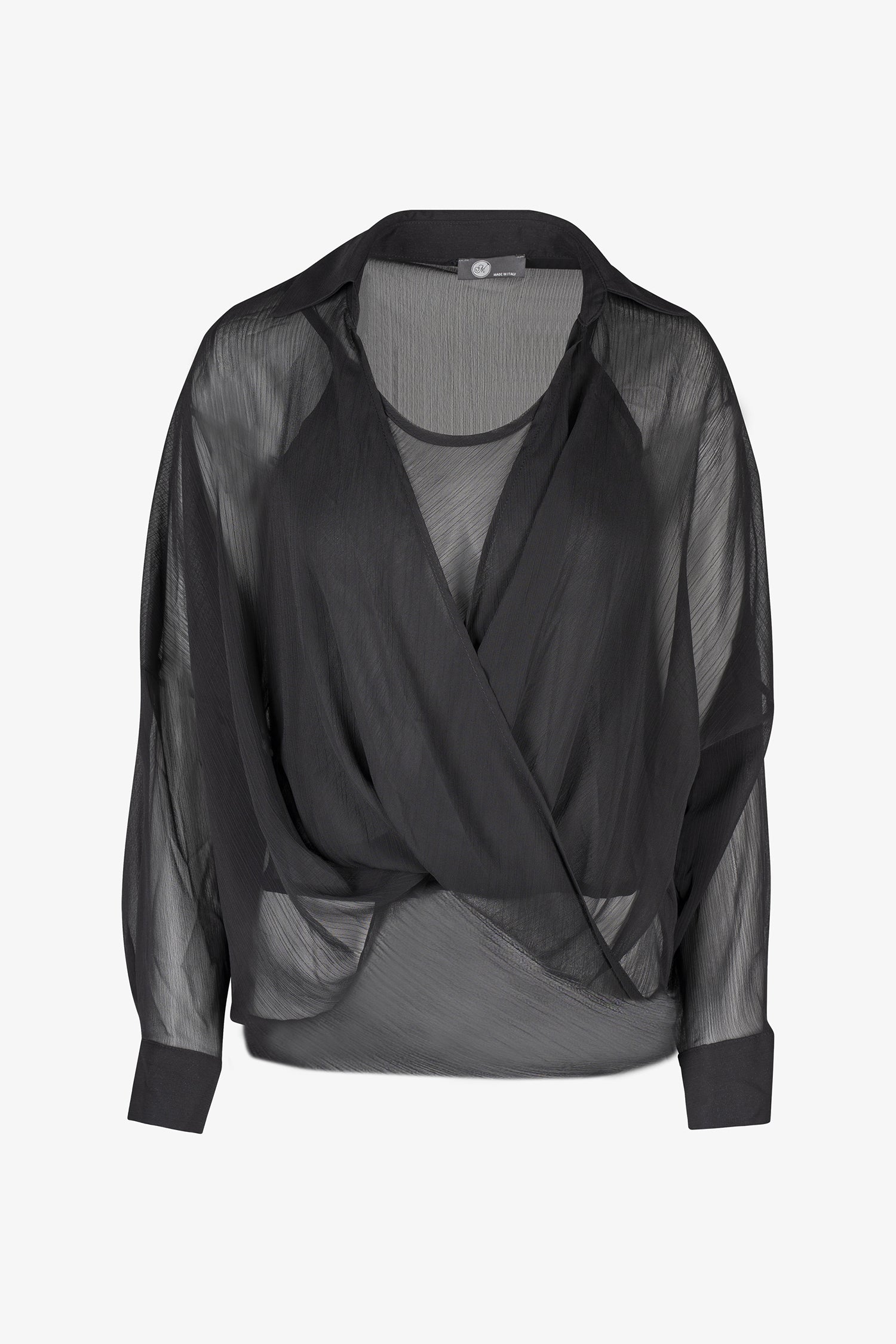 Sheer Drape Blouse