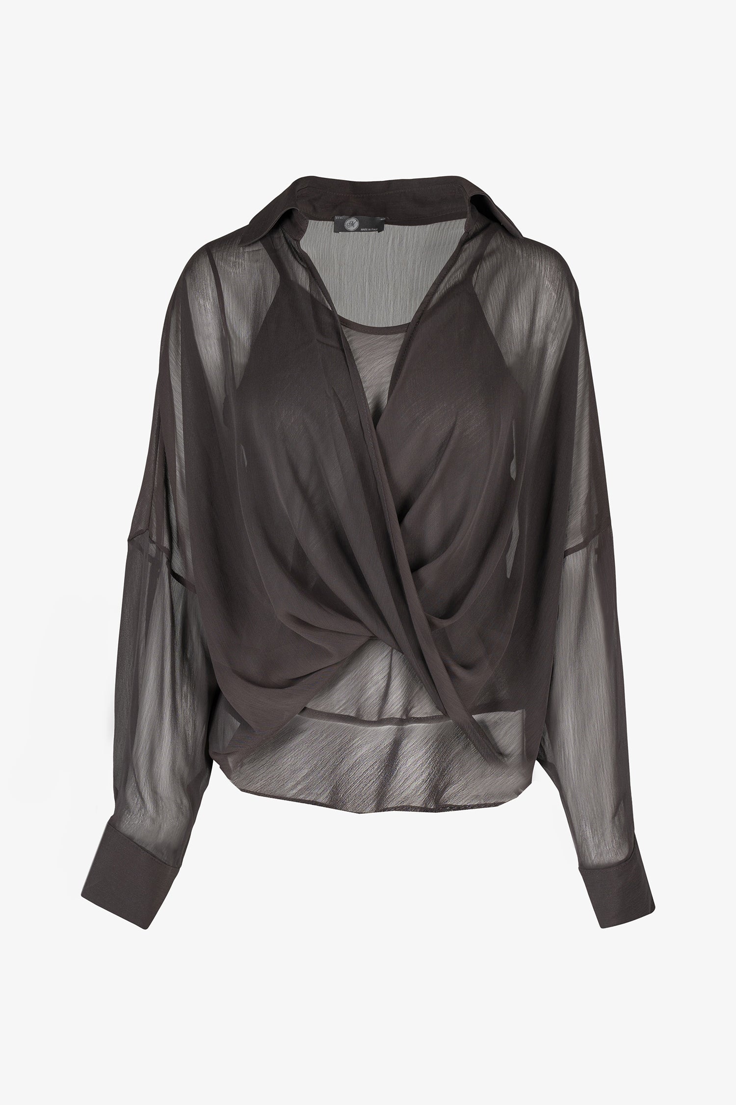 Sheer Drape Blouse