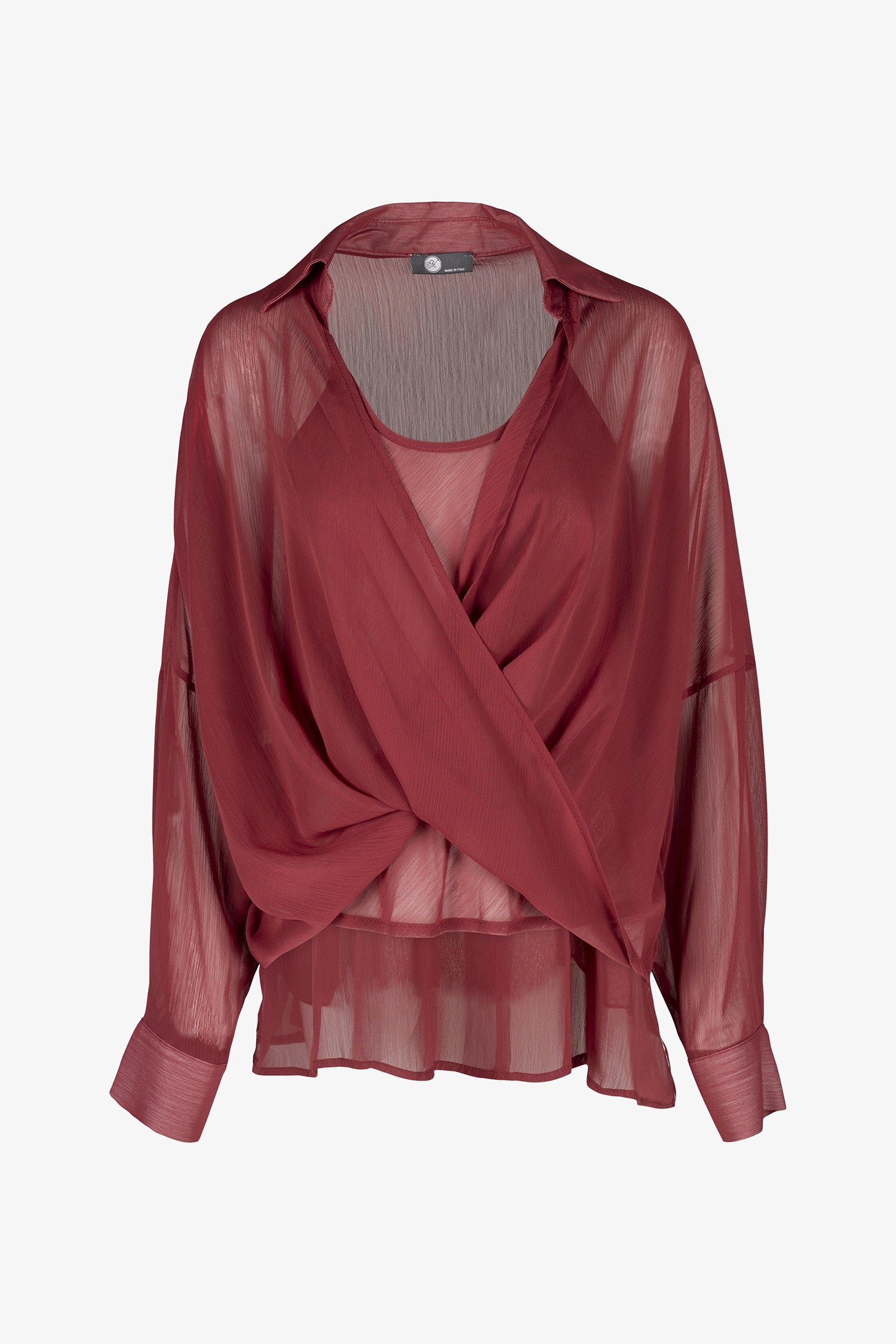 Sheer Drape Blouse