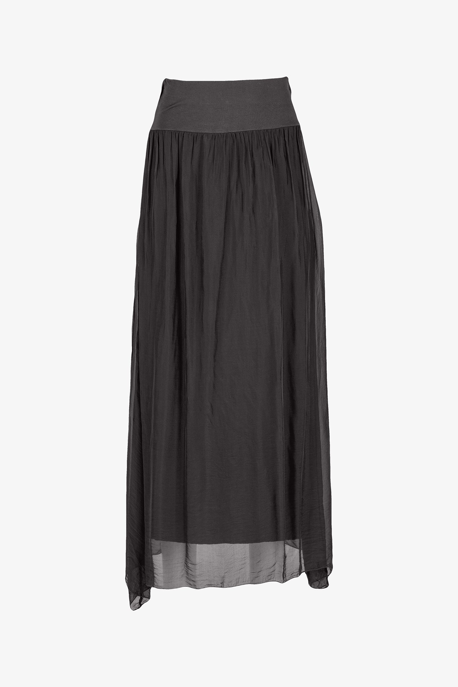 Black Sheer Maxi Skirt