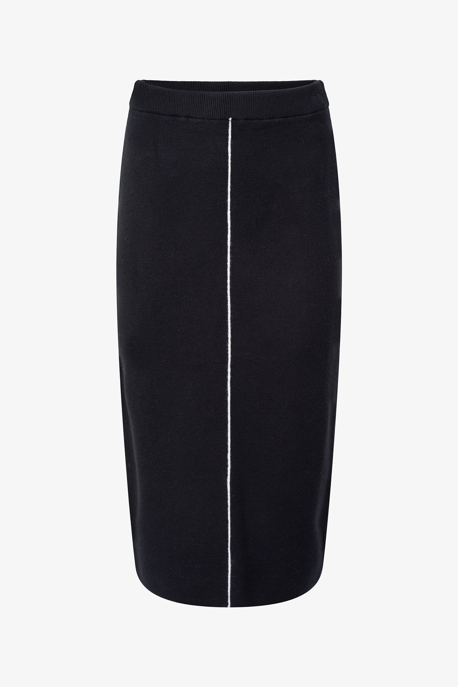 Black Pencil Knit Skirt