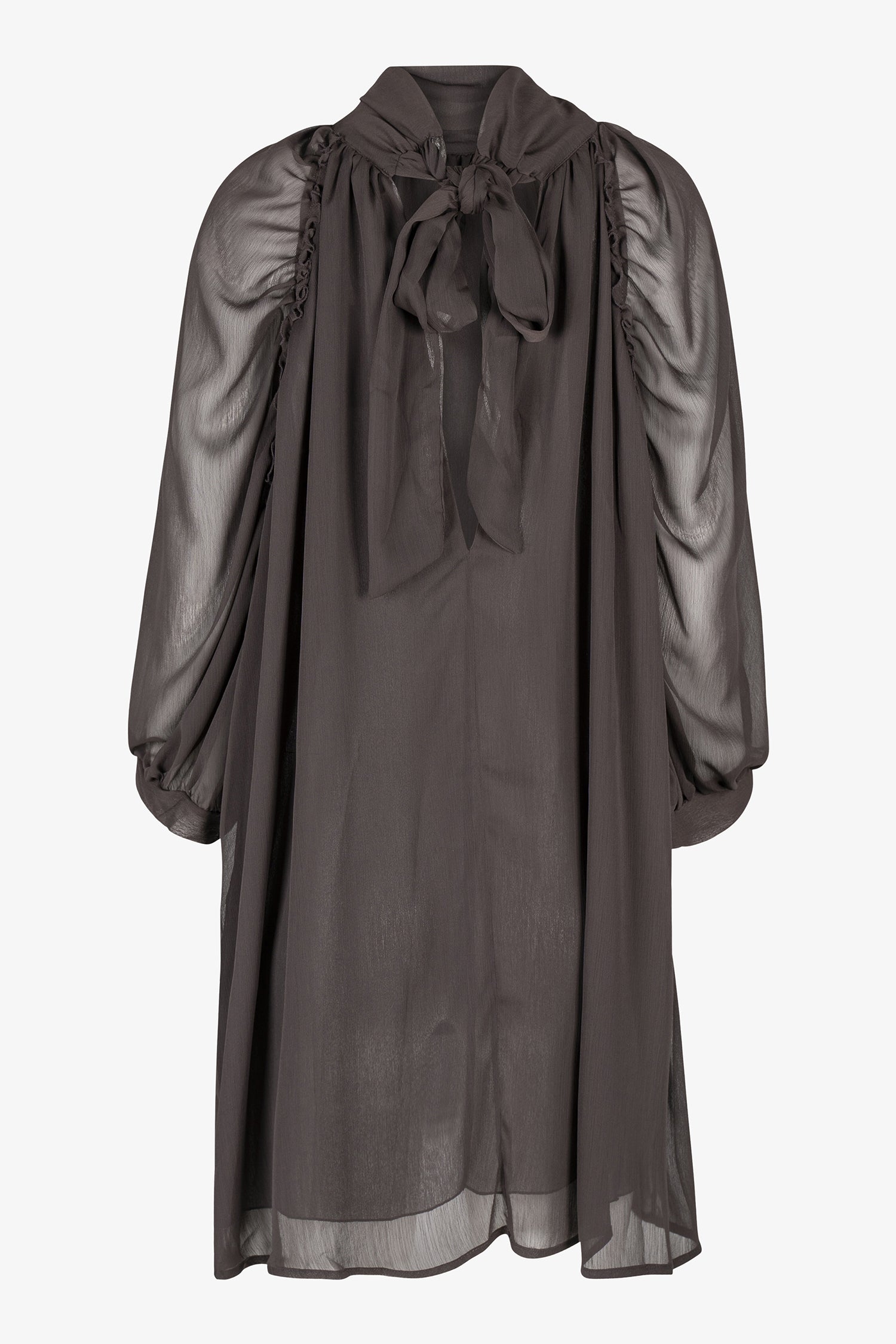 Chiffon Tie Neck Dress