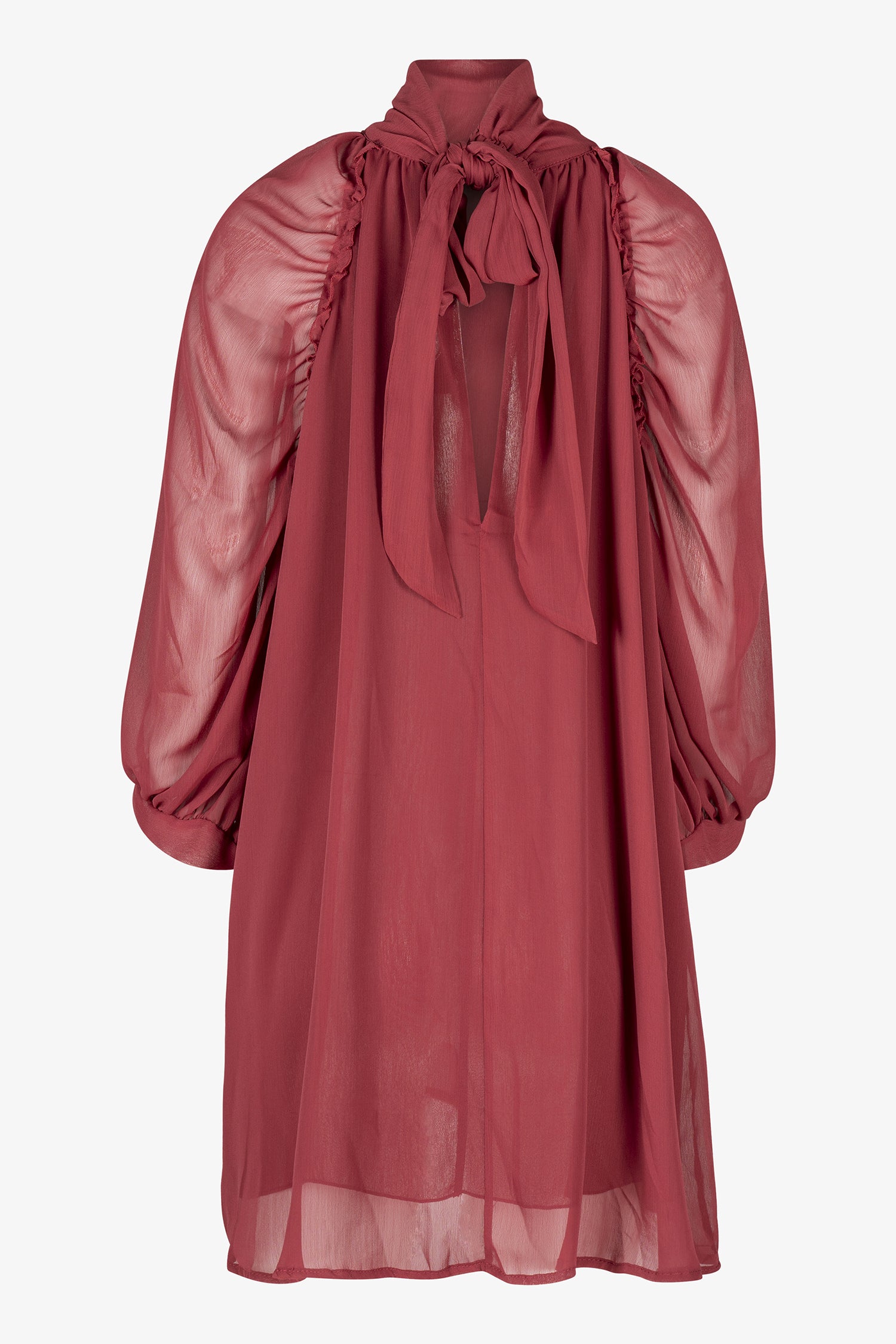 Chiffon Tie Neck Dress
