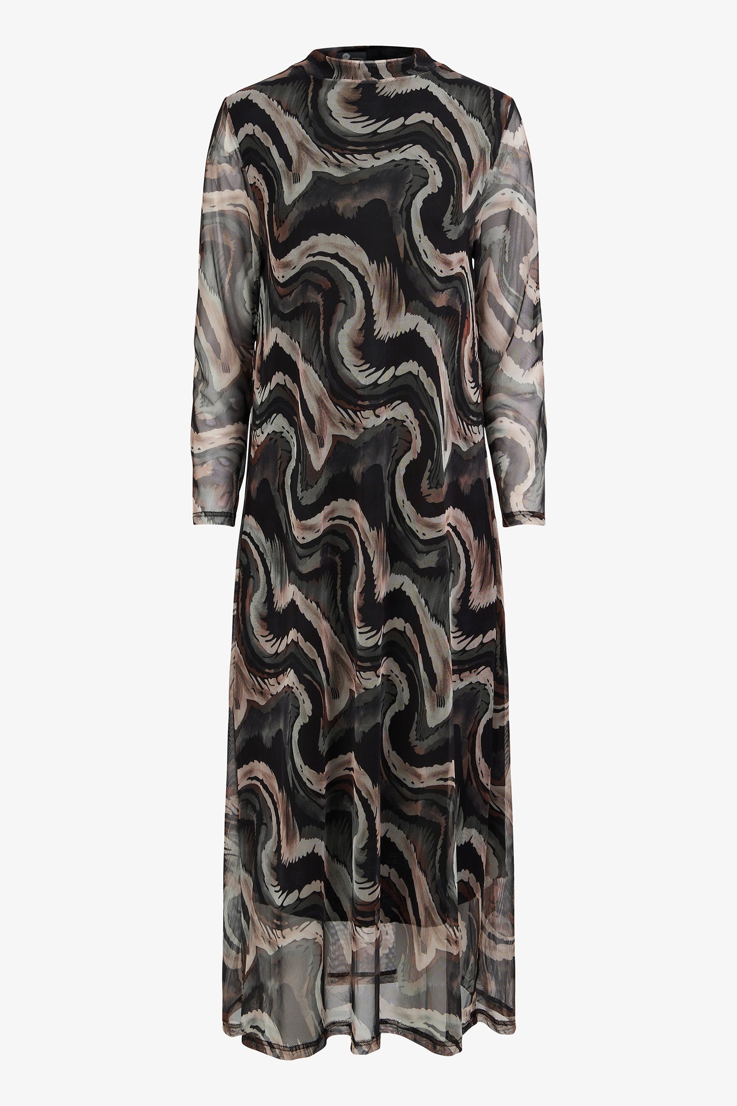 Printed Mesh Dress