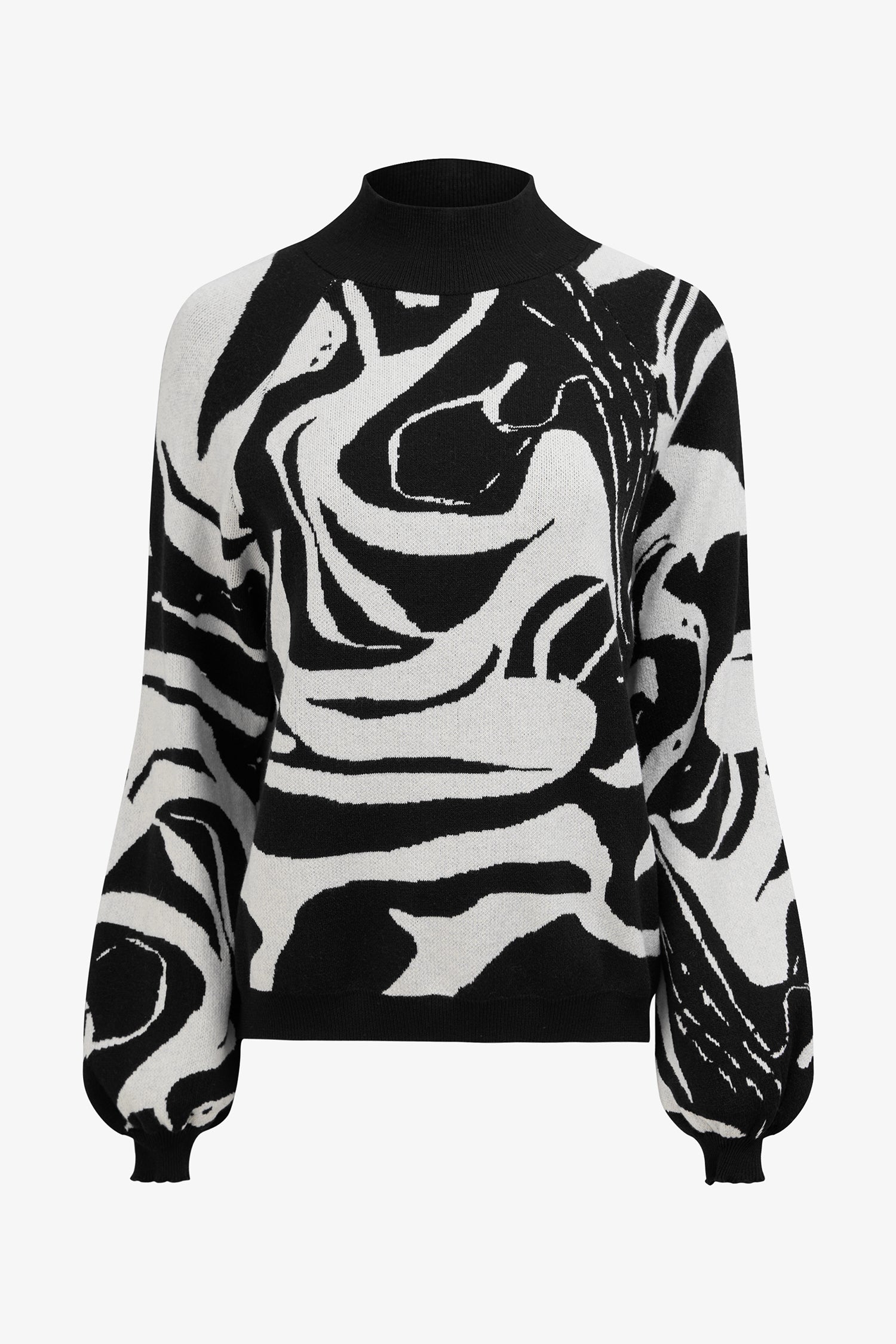 Abstract Print Sweater