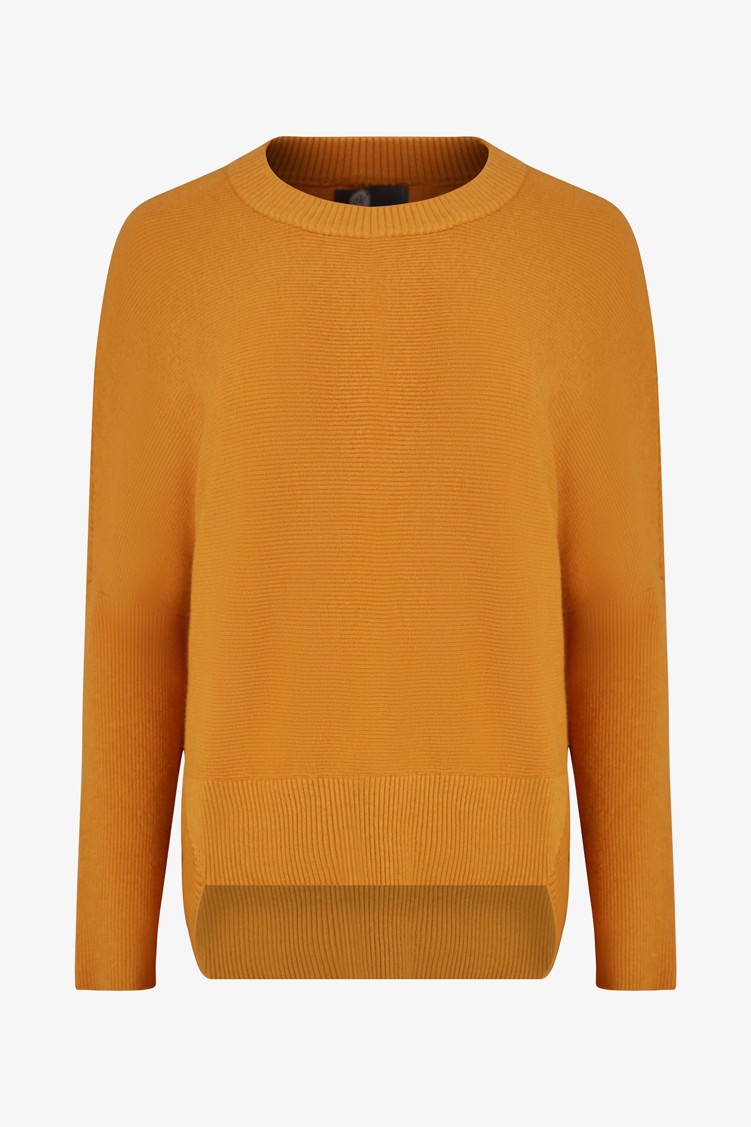 Ribbed High-Low Knit Sweater