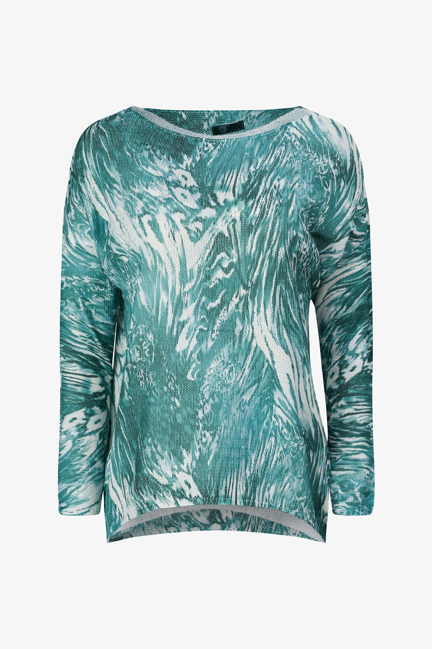 Abstract Print Knit Sweater