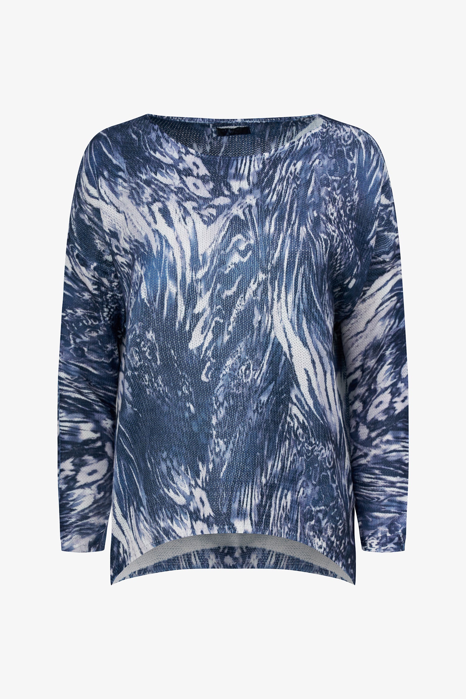 Abstract Print Knit Sweater