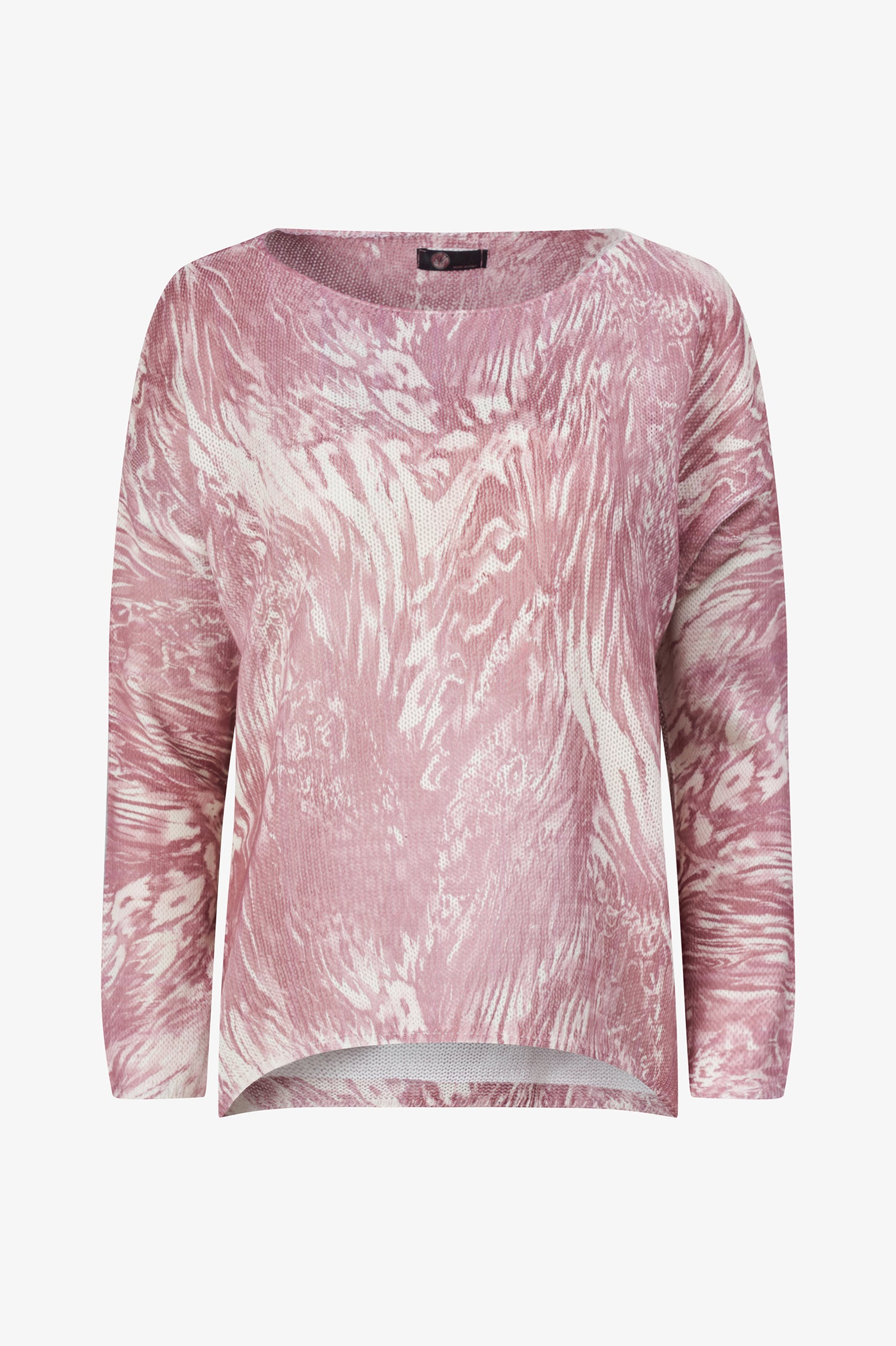 Abstract Print Knit Sweater