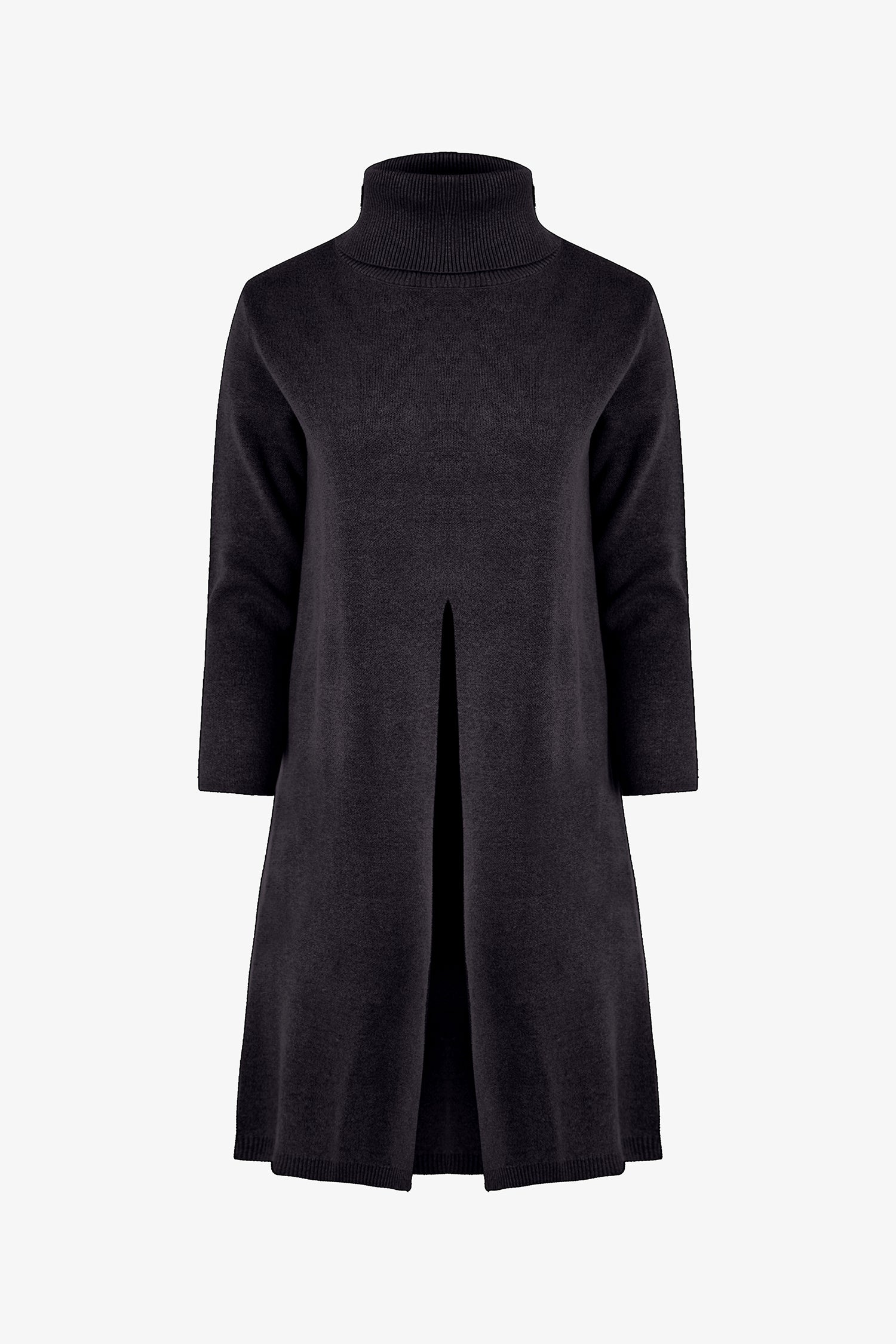 Turtleneck Split Tunic Sweater