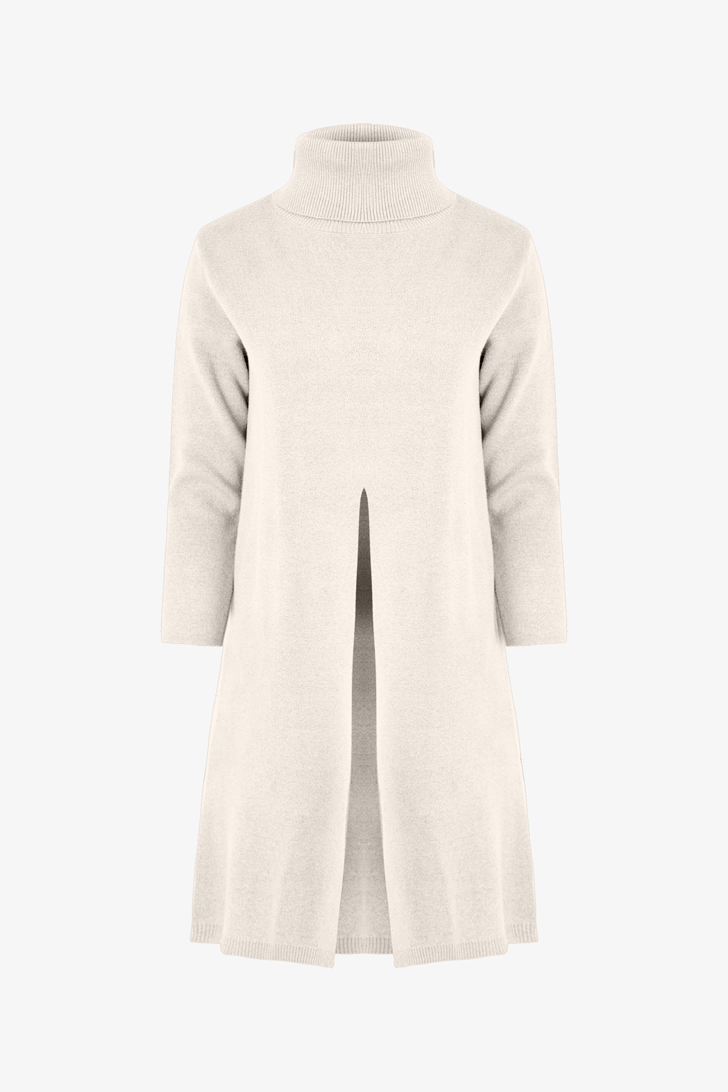 Turtleneck Split Tunic Sweater